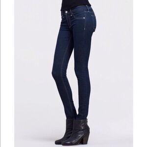 Rag & Bone The Legging Skinny Jeans‎ - Clean Indigo Medium Wash Low-rise Sz 25